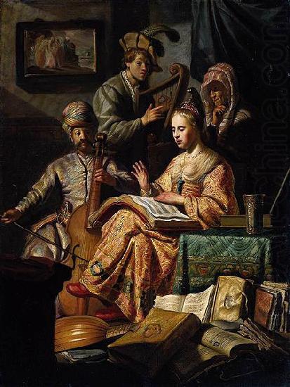 REMBRANDT Harmenszoon van Rijn The Music Party china oil painting image